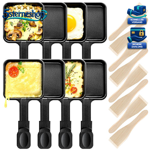 Raclette pfannen set 8er - pfannen,